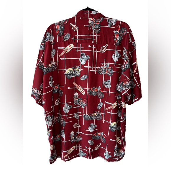 Vintage Harley Davidson Y2K Hawaiian Shirt XL USA Tori Richard - Picture 8 of 9